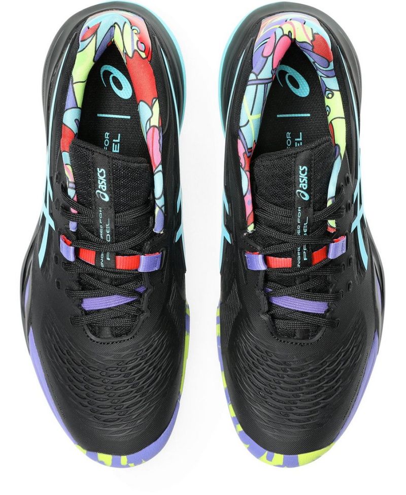 Padelio batai vyrams Asics Gel-Resolution X Padel - black/energy aqua